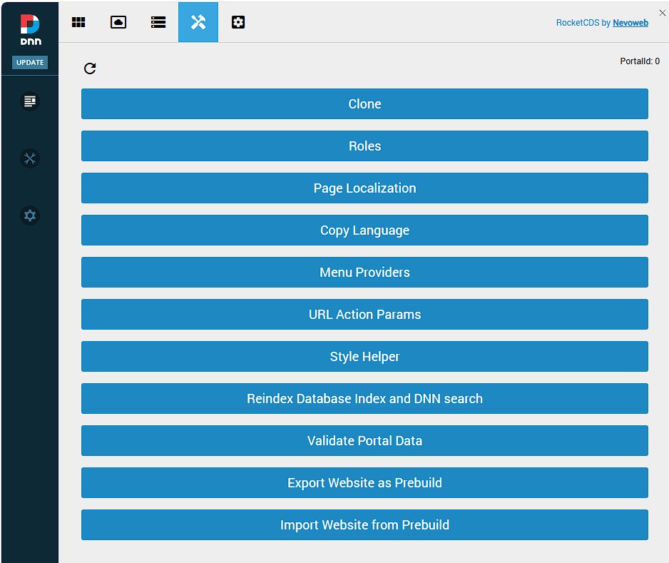 RocketTools Menu